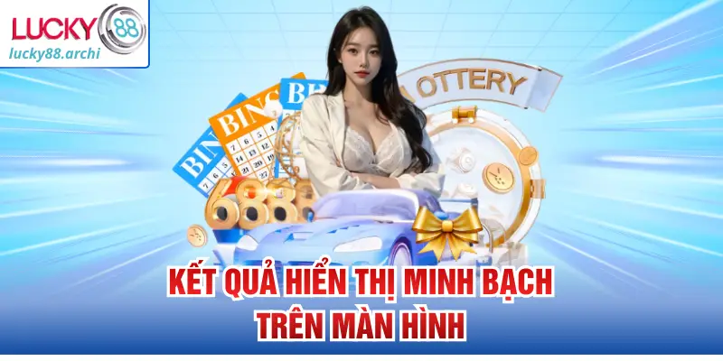 Kết quả hiển thị minh bạch trên màn hình